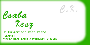 csaba kesz business card
